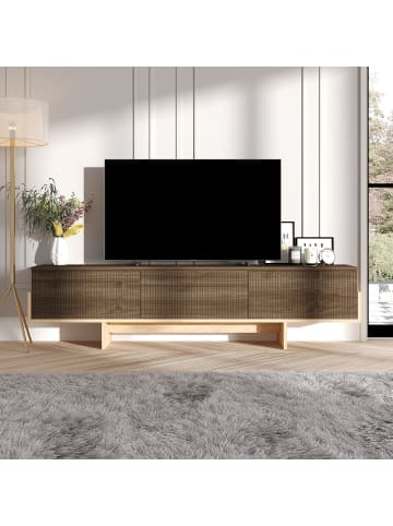 CALICOSY TV-Möbel HELYO in Walnuss / Saphir-Eiche - (W) 180 x (H) 44,6 x (L) 30 cm
