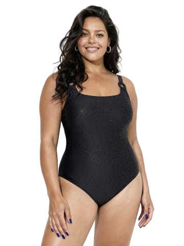 Ulla Popken Badeanzug in schwarz