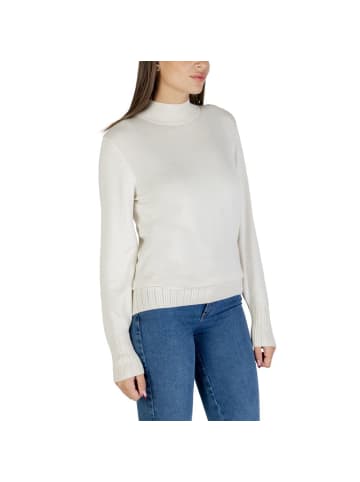 ICHI Beige Viskose Rollkragenpullover