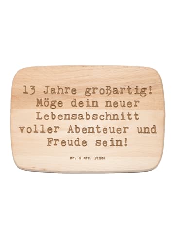 Mr. & Mrs. Panda Holzbrett Spruch 13. Geburtstag Freude mit Spruch in Transparent