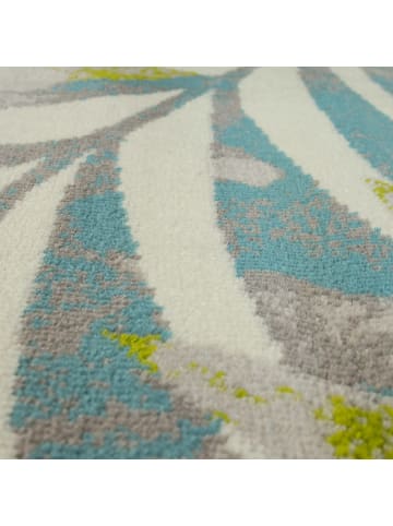 KADIMA DESIGN Teppich Kurzflor Blätter Wohnzimmer in Mehrfarbig