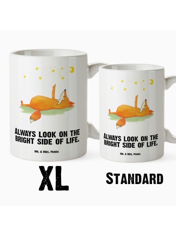 Mr. & Mrs. Panda Kaffeepott Fuchs Sterne mit Spruch in Weiß
