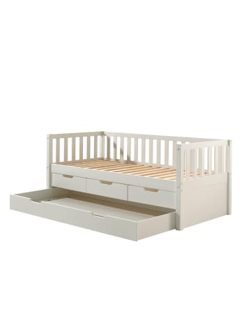 others AUSZIEHBETT Karena 211x86x98 aus Massivholz in Weiß