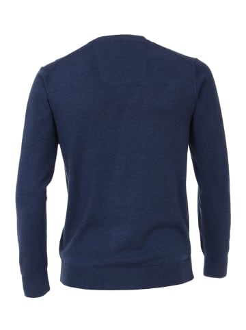 CASAMODA Pullover mit V-Ausschnitt unifarben 004430 in Blau