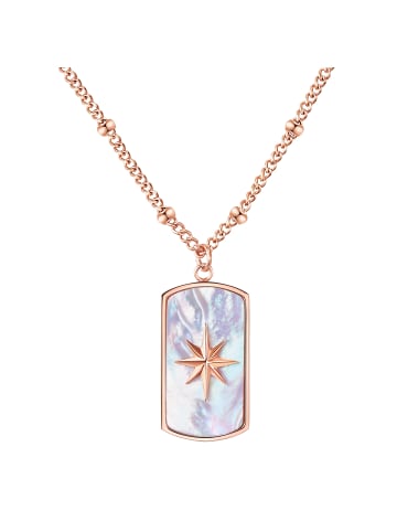 Valero Pearls Halskette Edelstahl Perlmutt in roségold