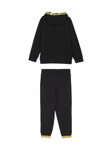 Batman 2tlg. Outfit: Trainingsanzug Kapuzenpullover und Jogginghose in Schwarz