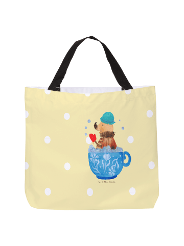 Mr. & Mrs. Panda Einkaufstasche Nachtfalter Schaumbad ohne Spruch in Gelb Pastell
