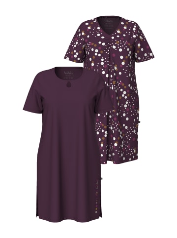 Ulla Popken Nachthemd in traubenrot