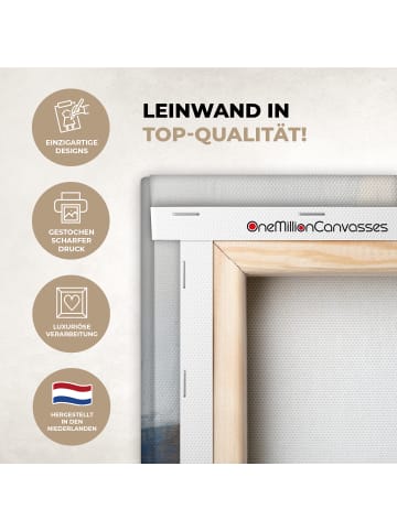 OnlyWow Leinwand Bilder Abstrakt gold