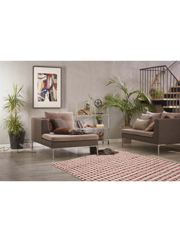 Kayoom Kurzflor Teppich Chess 110 in natur - creme - rechteckig