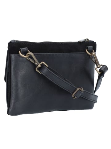 Cowboysbag Seventies Suede Umhängetasche Leder 21 cm in black