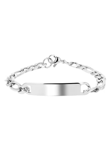Adeliás Damen Armband aus Edelstahl 18 cm in silber