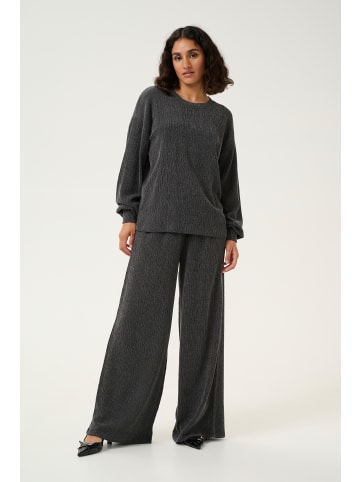 Kaffe Langarm-Bluse KAolga Loose fit in Dark Grey Melange