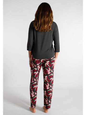 Tom Tailor Pyjama Manoa in grau-dunkel-Allover