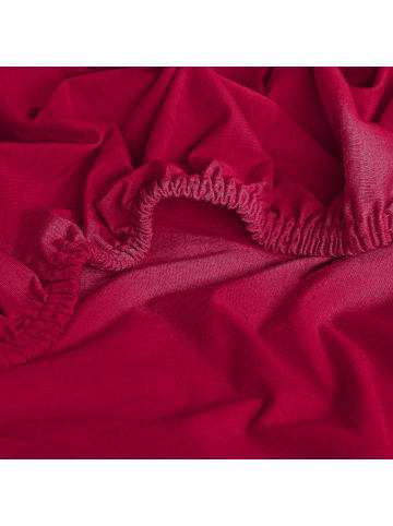 REDBEST Single-Jersey Boxspring-Spannbettlaken Denver in rot