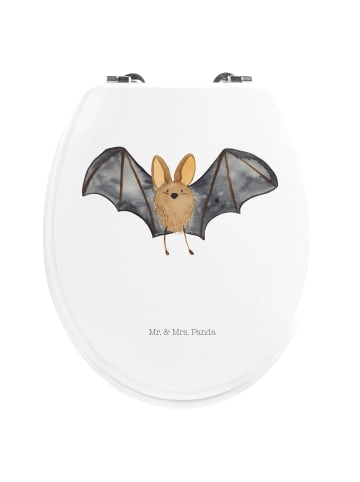 Mr. & Mrs. Panda Toilettendeckel Fledermaus Flügel ohne Spruch in Weiß