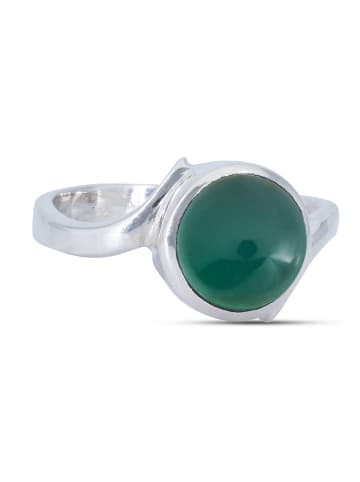 mantraroma 925er Silber - Ringe mit grüner Onyx