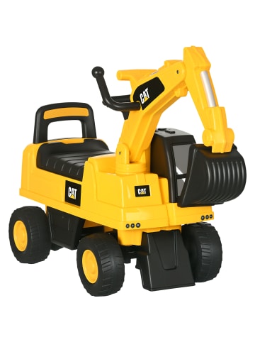 HOMCOM Sitzbagger in Gelb 85L x 27,5B x 47,5H cm