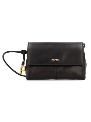 PICARD Whisper Umhängetasche Leder 21 cm in schwarz