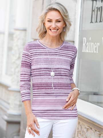 WITT WEIDEN Shirt in orchidee-ecru-bedruckt