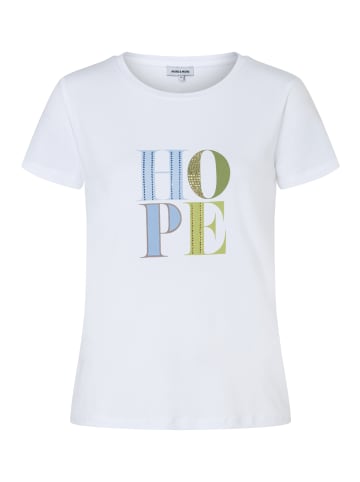 More & More weiß,1/2 Arm, Glanzsteinchenschrift in white