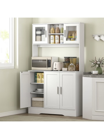 HOMCOM Küchenschrank in Weiß 108L x 35B x 180H cm