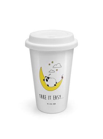 Mr. & Mrs. Panda Kaffeebecher To Go Panda Easy mit Spruch in Weiß