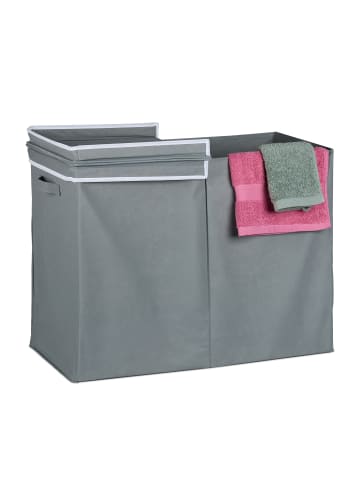 relaxdays Wäschekorb in Grau - 100 Liter