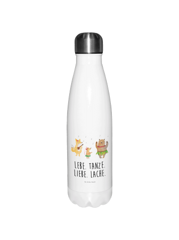 Mr. & Mrs. Panda Thermosflasche Waldtiere Aloha mit Spruch in Weiß