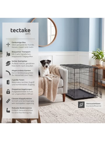 tectake Stahlbox klappbar mit 2 Tragegriffen, abgerundete Ecken
