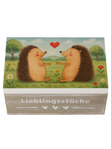 Mr. & Mrs. Panda Geschenkbox Igel Liebe Design ohne Spruch in Weiß
