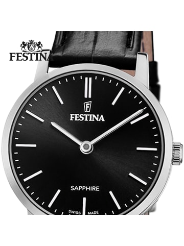 Festina Analog-Armbanduhr Festina Swiss Made schwarz klein (ca. 29mm)