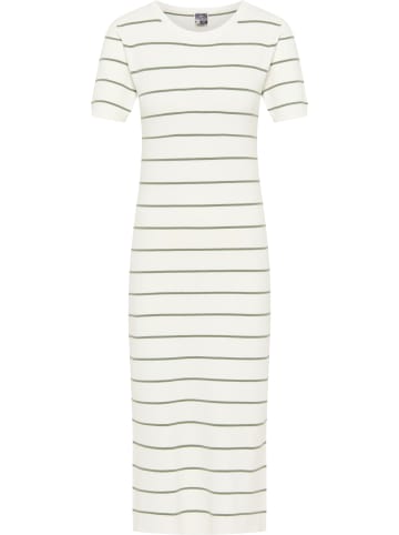 DreiMaster Damen Strickkleid in Wollweiss Oliv