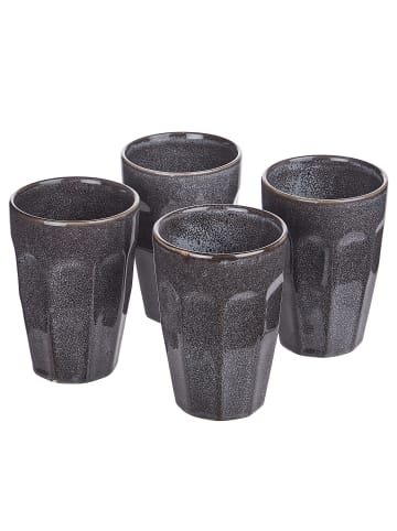 Butlers Latte Macchiato Tasse BERGAMO 6er-Set in Anthrazit