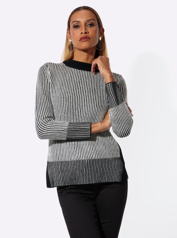 creation L Pullover in ecru-schwarz