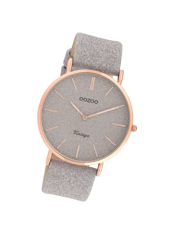 Oozoo Analog-Armbanduhr Oozoo Vintage Series grau groß (ca. 40mm)