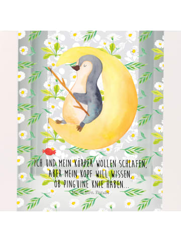 Mr. & Mrs. Panda Laterne Pinguin Mond mit Spruch in Transparent