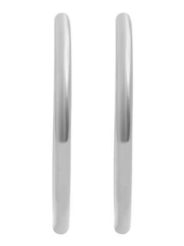 Adeliás Damen Ohrringe – Klappcreole aus Edelstahl in silber