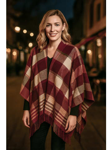 collezione alessandro Poncho " Aspen " in rot