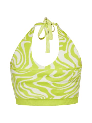 Swirly Damen Cropp-Top in WOLLWEISS LIMETTE