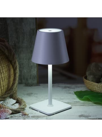 MARELIDA LED Akku Tischlampe 3 Lichtfarben USB Touchfunktion H: 38cm in weiß