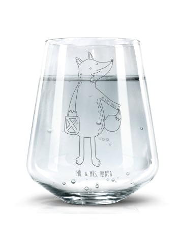 Mr. & Mrs. Panda Trinkglas Fuchs Laterne ohne Spruch in Transparent