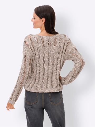 Heine Pullover in ecru-sand-meliert