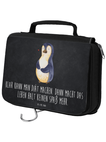 Mr. & Mrs. Panda Kulturbeutel Pinguin Diät mit Spruch in Kreidetafel