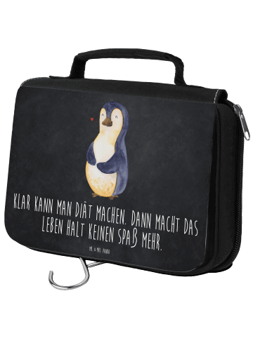 Mr. & Mrs. Panda Kulturtäschchen Pinguin Diät mit Spruch in Kreidetafel