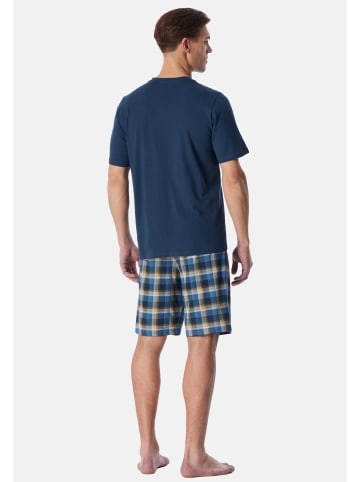 Schiesser Schlafanzug Casual Essentials in Deep blue