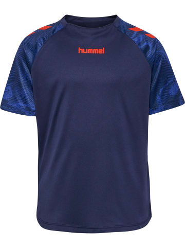 Hummel T-Shirt Hmlblaze26 Kinder in MARINE/CHERRY TOMATO