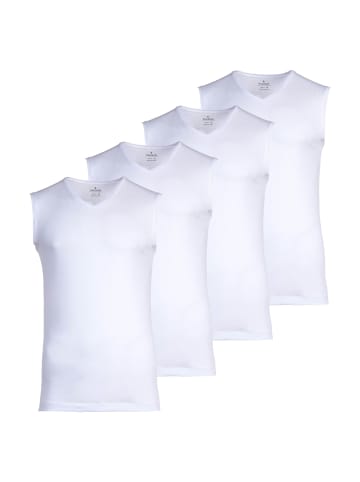 Ragman Unterhemd 4er Pack in Weiß
