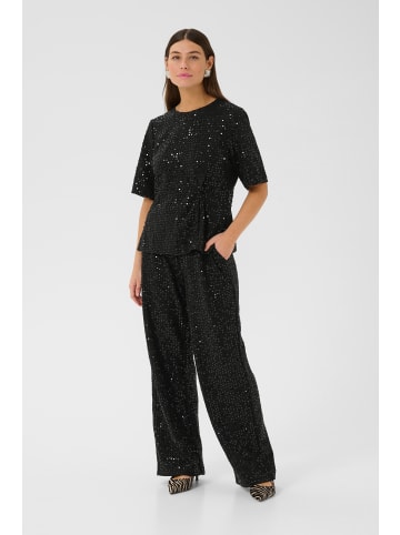 CULTURE Kurzarm-Bluse CUtamera Feminine in Black