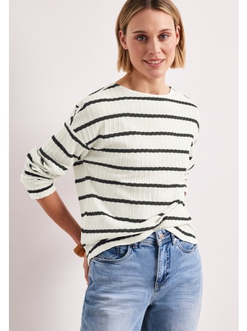 Street One Langarm Shirt im Strick-Look in Blau